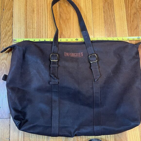 Unforgiven Clint Eastwood Promotional Faux Leather Duffel Bag Movie Promo - Picture 6 of 8